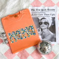 Orange and Blue Floral Mama **DTF Transfer**