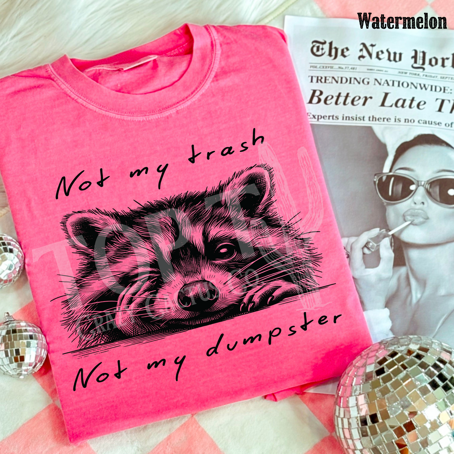 Not My Trash - Comfort Color Graphic Tee