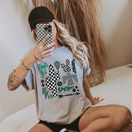 Teal YeeHaw **DTF Transfer**