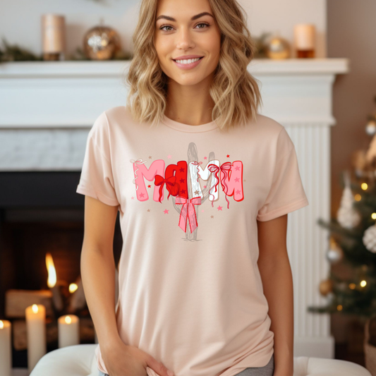 Christmas Bows Mama **DTF Transfer**