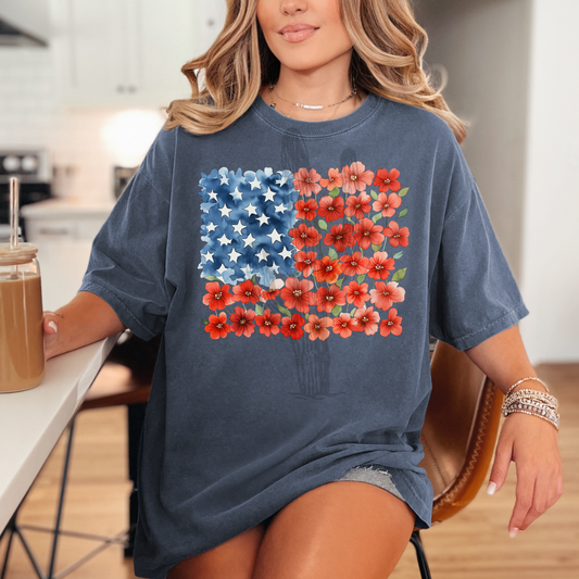 Floral Flag **DTF Transfer**