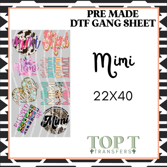 MIMI (PRE MADE DTF GANG SHEET - 2-5 business day TAT)