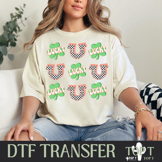 Lucky Grid I DTF Transfer I 2-5 Business Day TAT