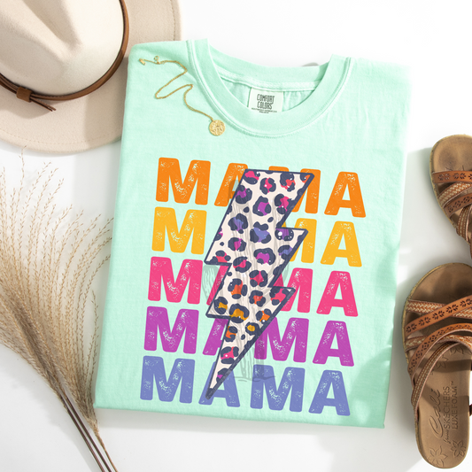 Colorful Bolt Mama **DTF Transfer**