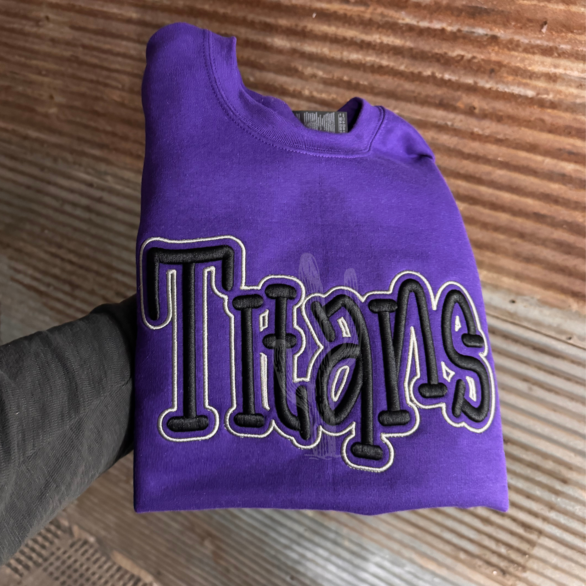 CUSTOM 3D Puff **Embroidered Crewneck**