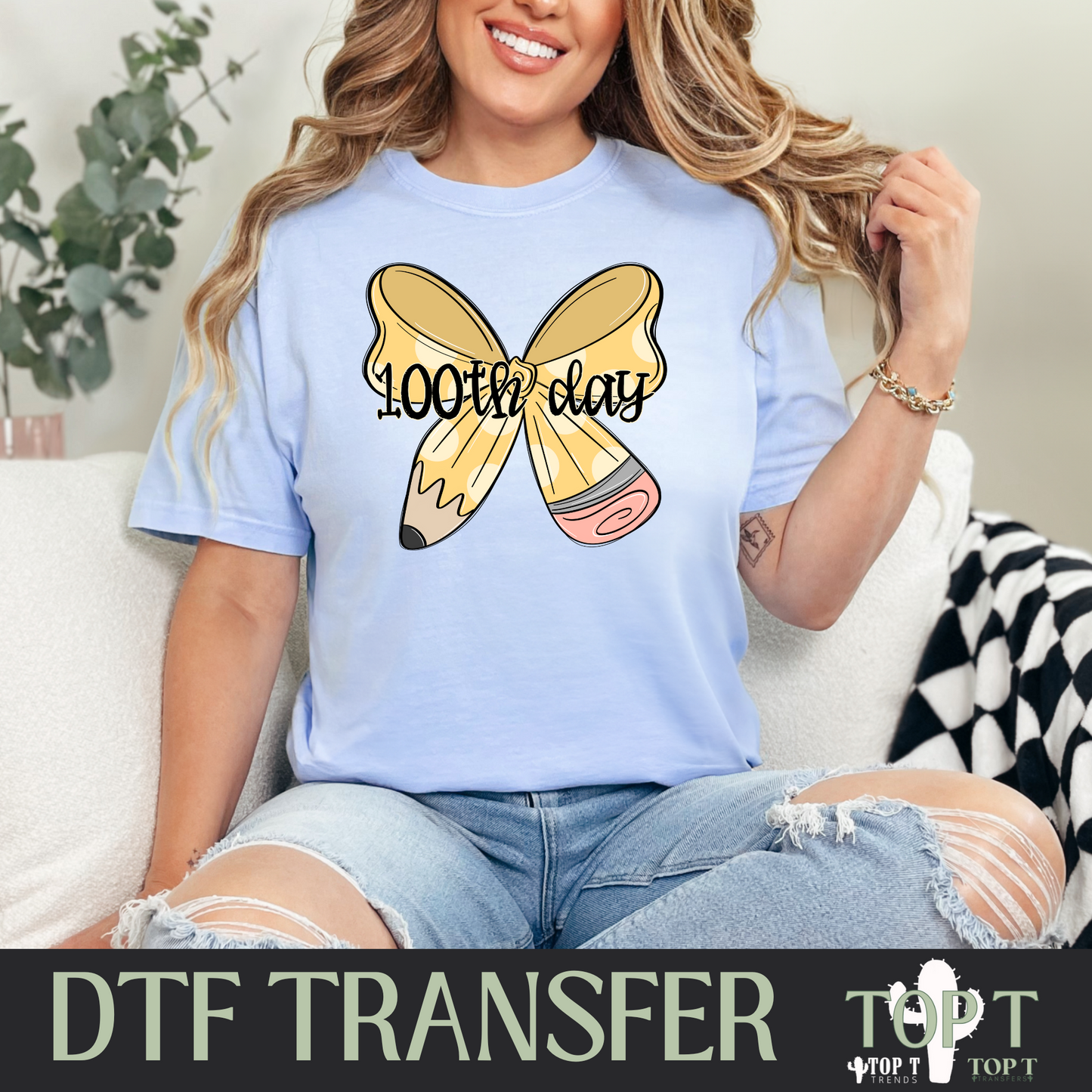 100th Day I DTF Transfer I 2-5 Business Day TAT