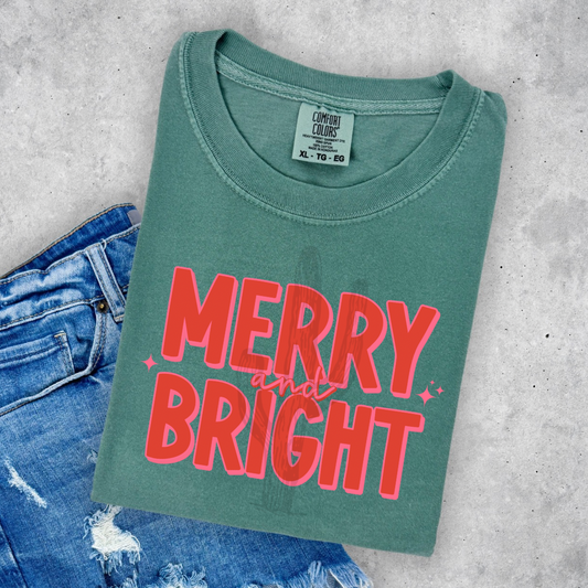 Merry And Bright **DTF Transfer**