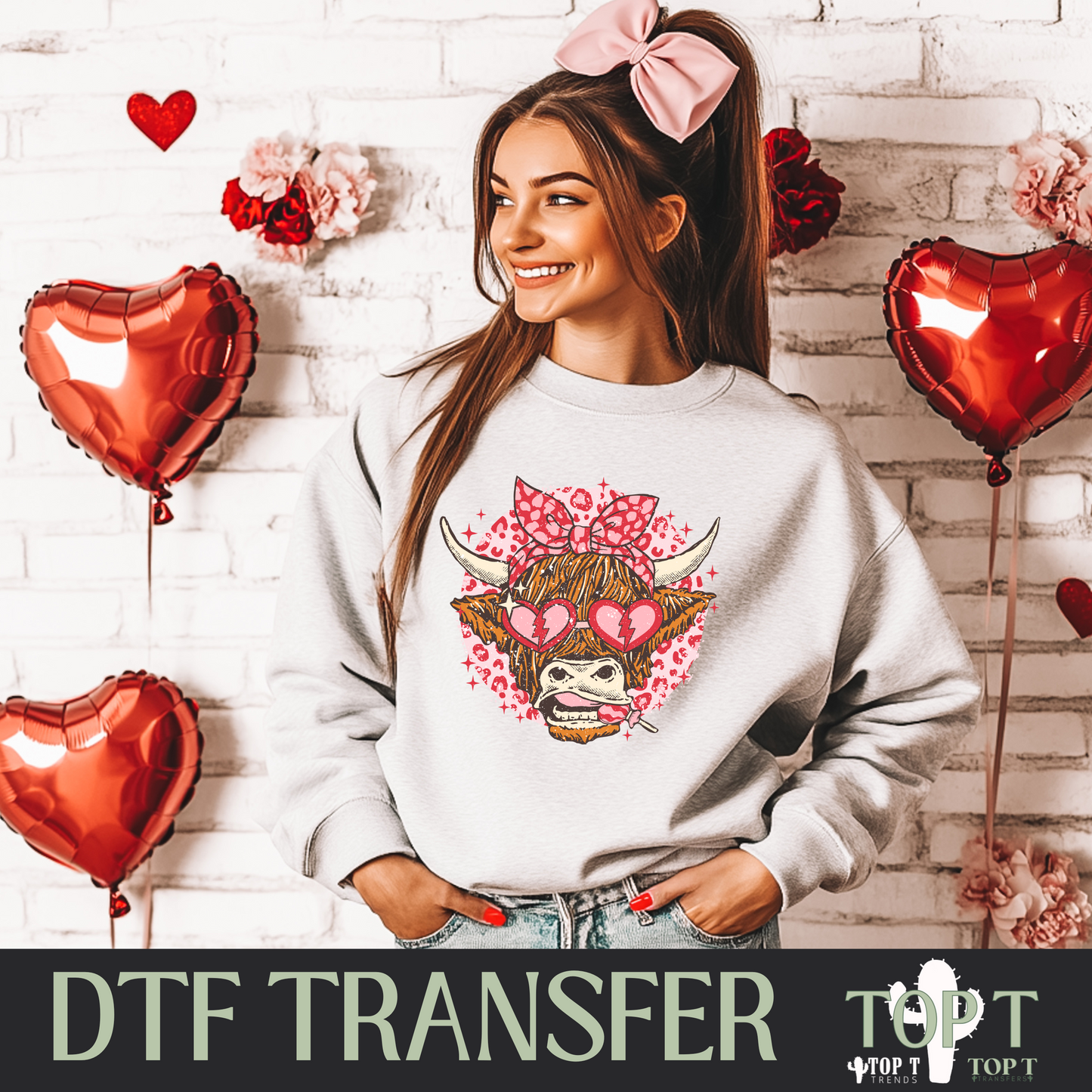 Valentines Highland I DTF Transfer I 2-5 Business Day TAT