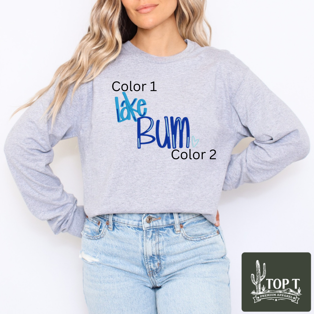 Lake Bum **Embroidered Crewneck**
