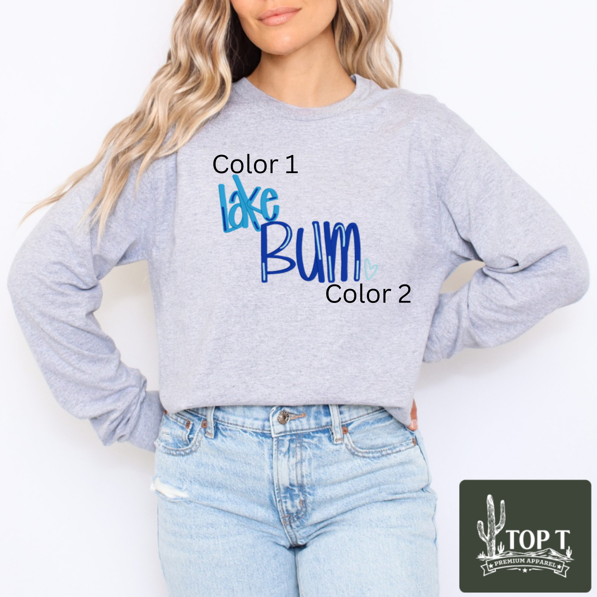 Lake Bum **Embroidered Crewneck**