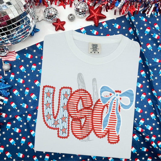 USA stars and strip bow **DTF Transfer**