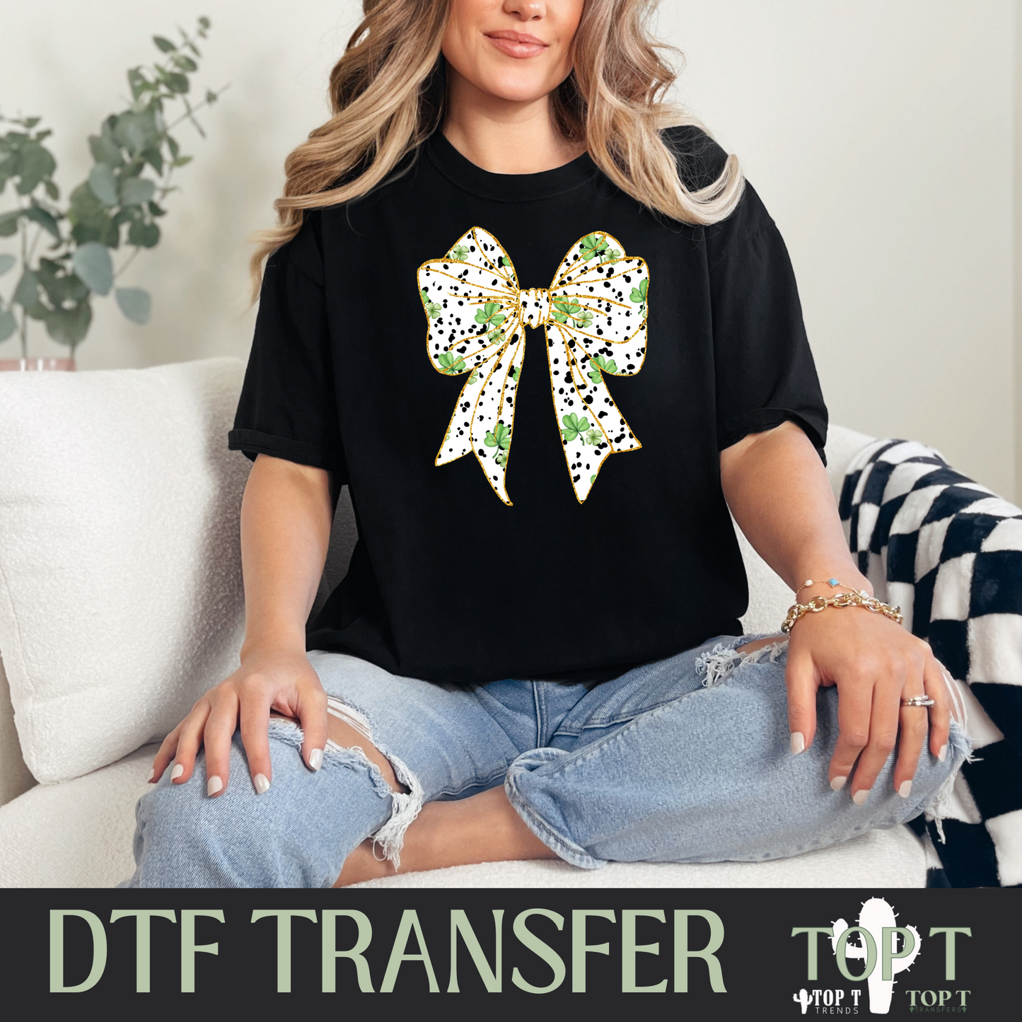 St. Patty Bow I DTF Transfer I 2-5 Business Day TAT