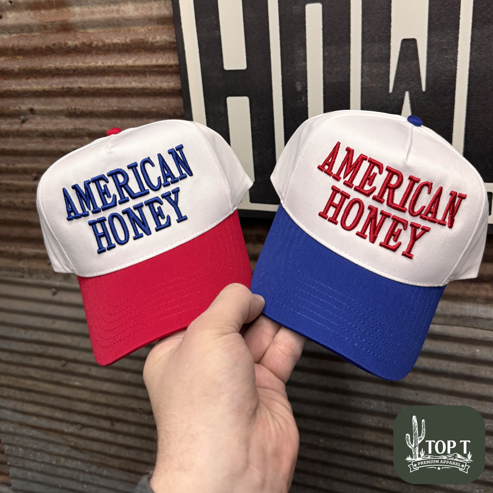American Honey PUFF **Embroidered Hat**