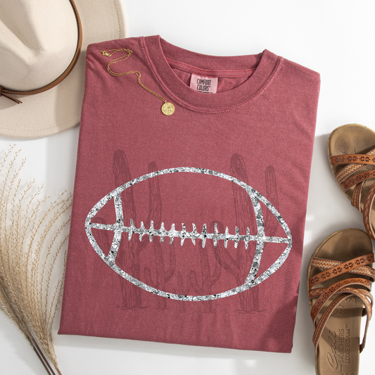 Faux Sparkle Football **DTF Transfer**