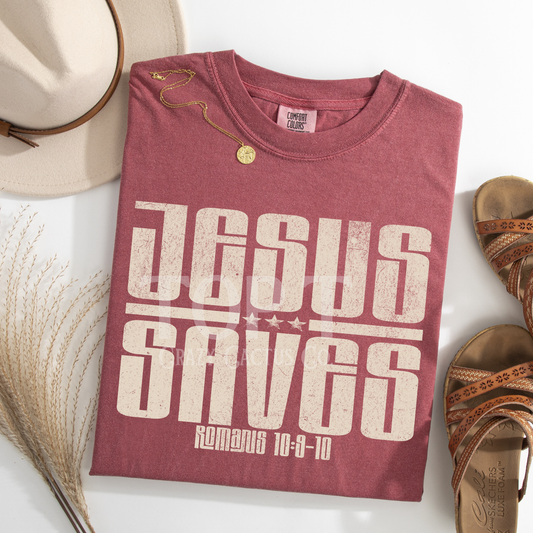 Jesus Saves - Comfort Color Graphic Tee