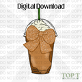 BOW COFFEE - FAUX SEQUIN BOW (DIGITAL DOWNLOAD PNG)