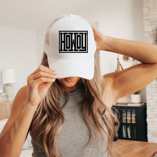 Howdy square hat **DTF Transfer**