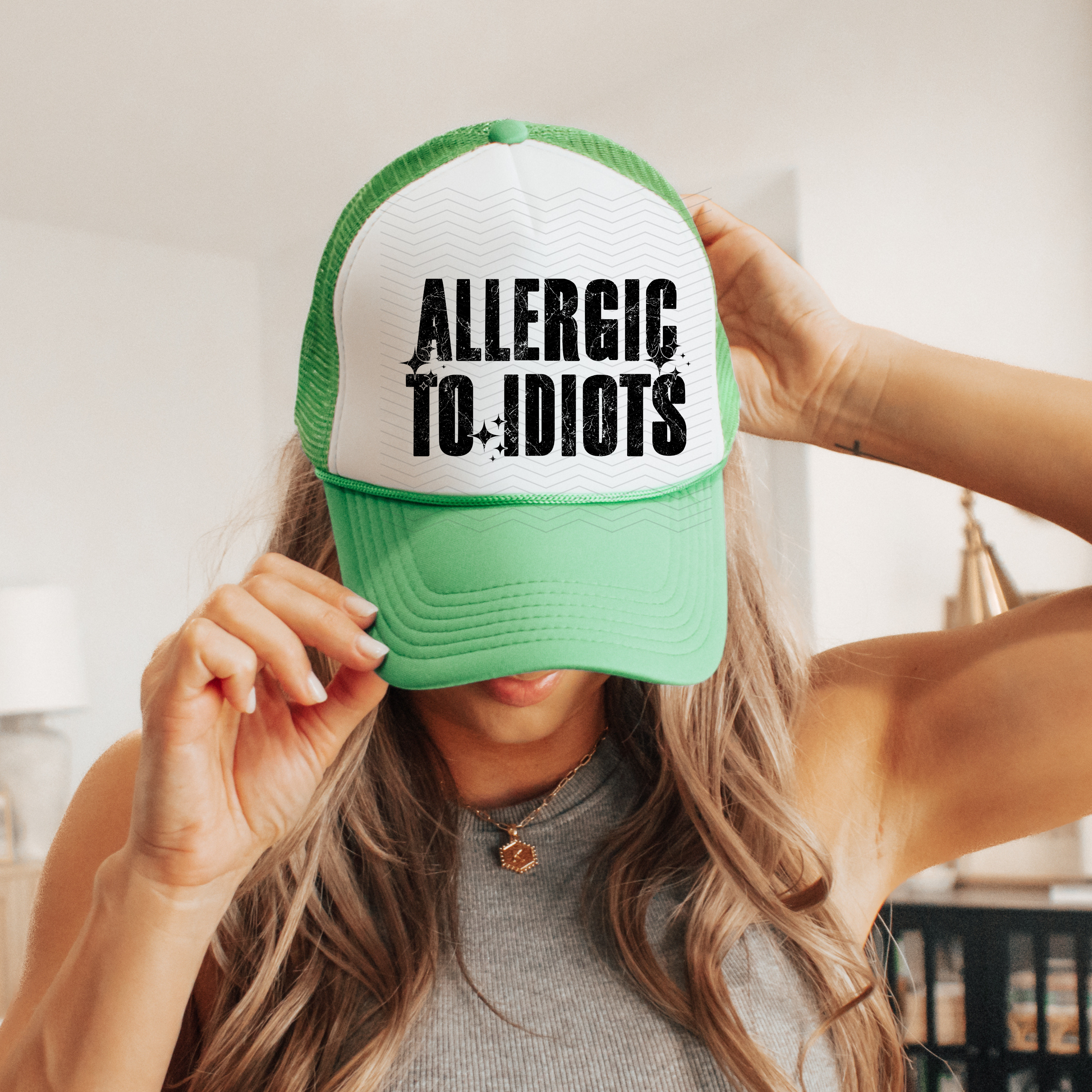 Allergic to Idiots hat **DTF Transfer**