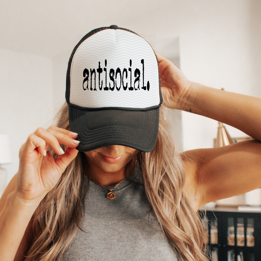 Antisocial hat **DTF Transfer**