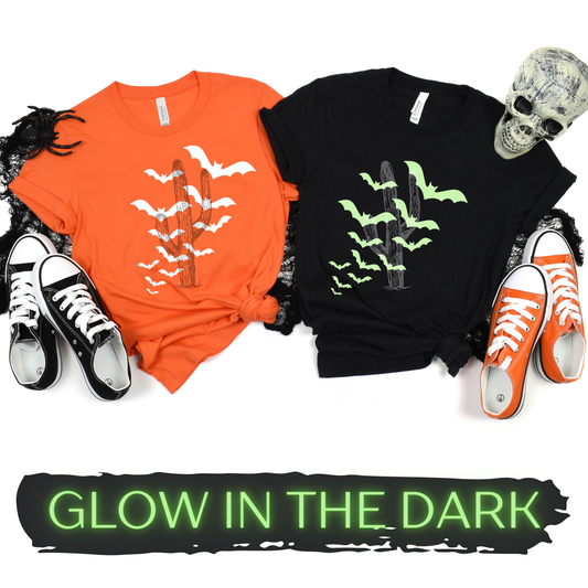 Flying Bats **Glow in the Dark DTF Transfer**