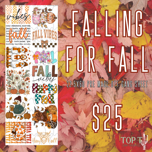 Falling For Fall **Pre Made DTF Gang Sheet**