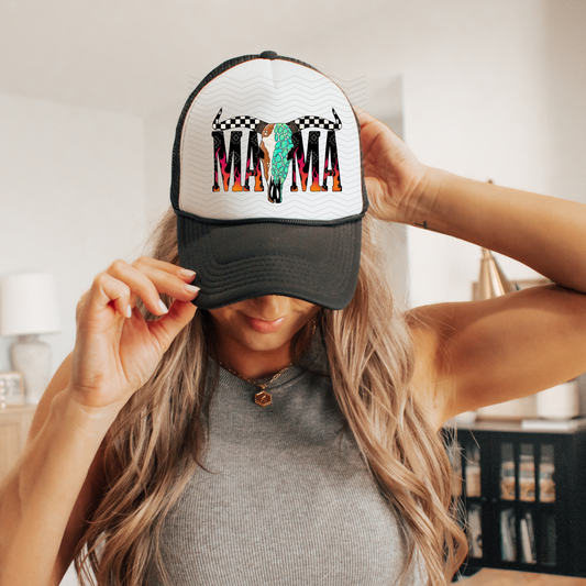 Skull Mama hat **DTF Transfer**