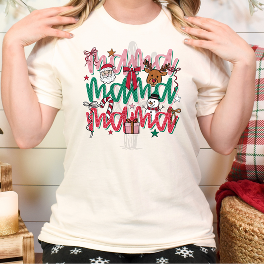 Christmas Stacked Mama **DTF Transfer**