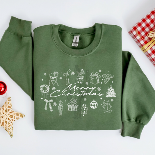 Merry Christmas Doodles **DTF Transfer**