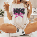Mama Black Cheetah Checkered Pink **DTF Transfer**