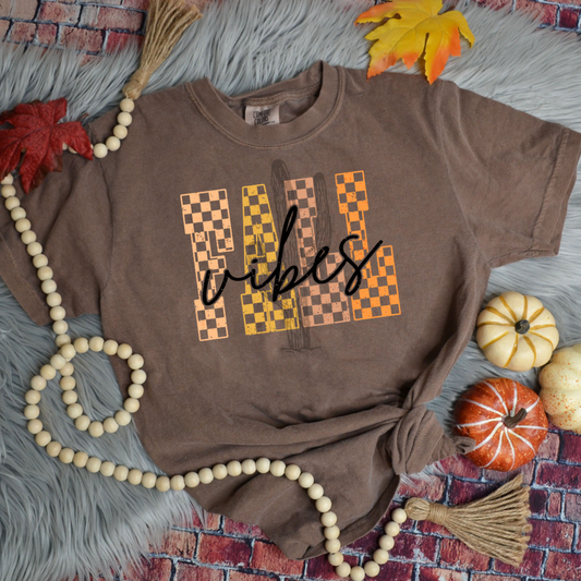 Checker Fall Vibes **DTF Transfer**