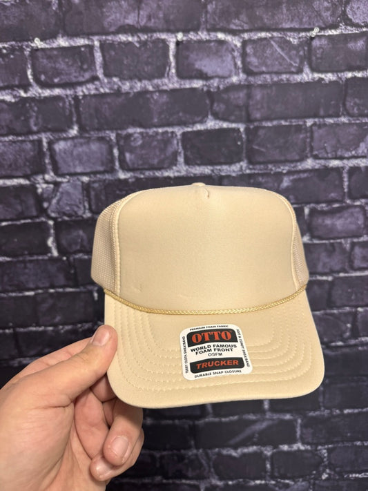 TAN **Blank Foam Trucker Hat** 1014