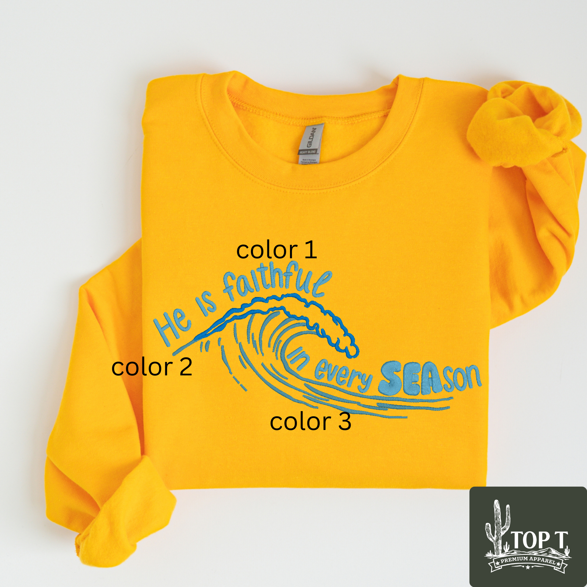 He is Faithful in Every Season **Embroidered Crewneck**