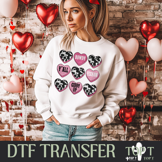 Western Hearts I DTF Transfer I 2-5 Business Day TAT