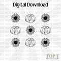PUMPKINS AND SUNFLOWERS GRID (DIGITAL DOWNLOAD PNG)