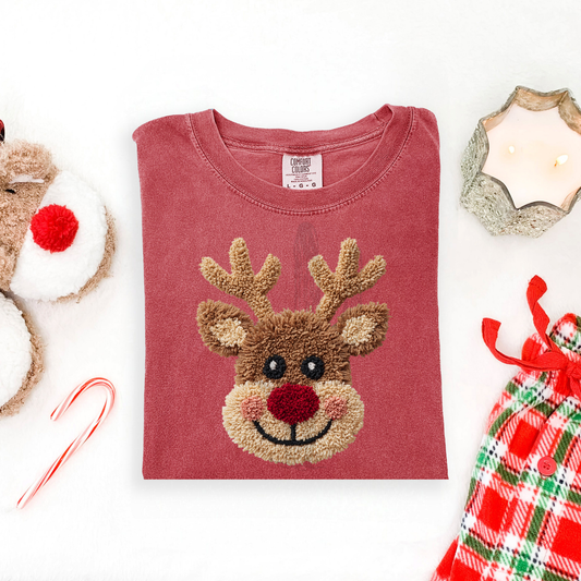 Faux Yarn Reindeer **DTF Transfer**