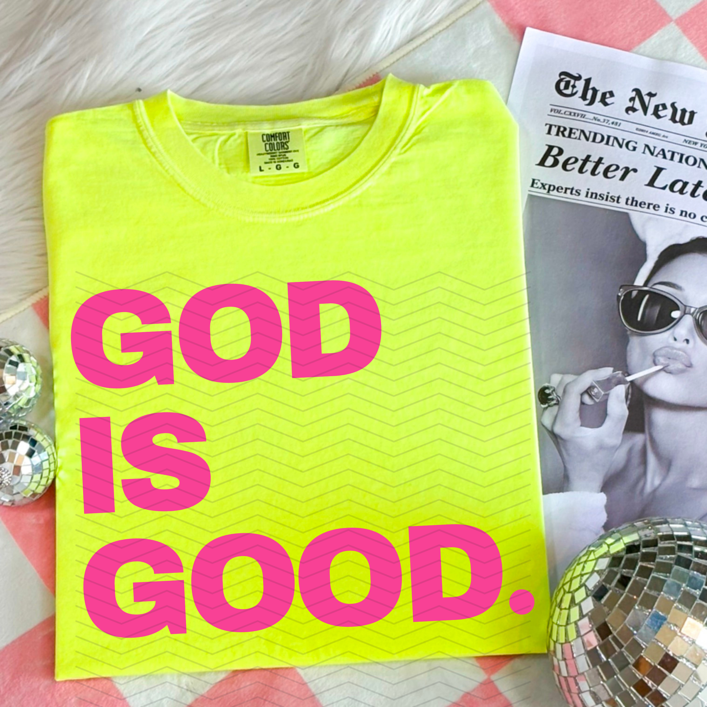 God is Good  pink **DTF Transfer**