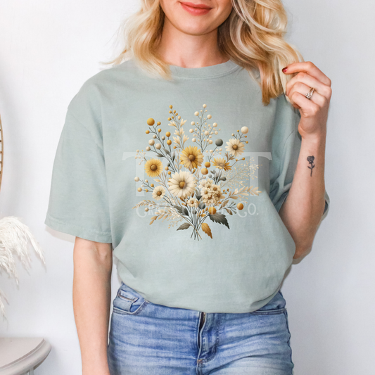 Florals - Comfort Color Graphic Tee