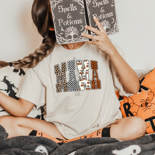 Leopard Halloween Mama **DTF Transfer**
