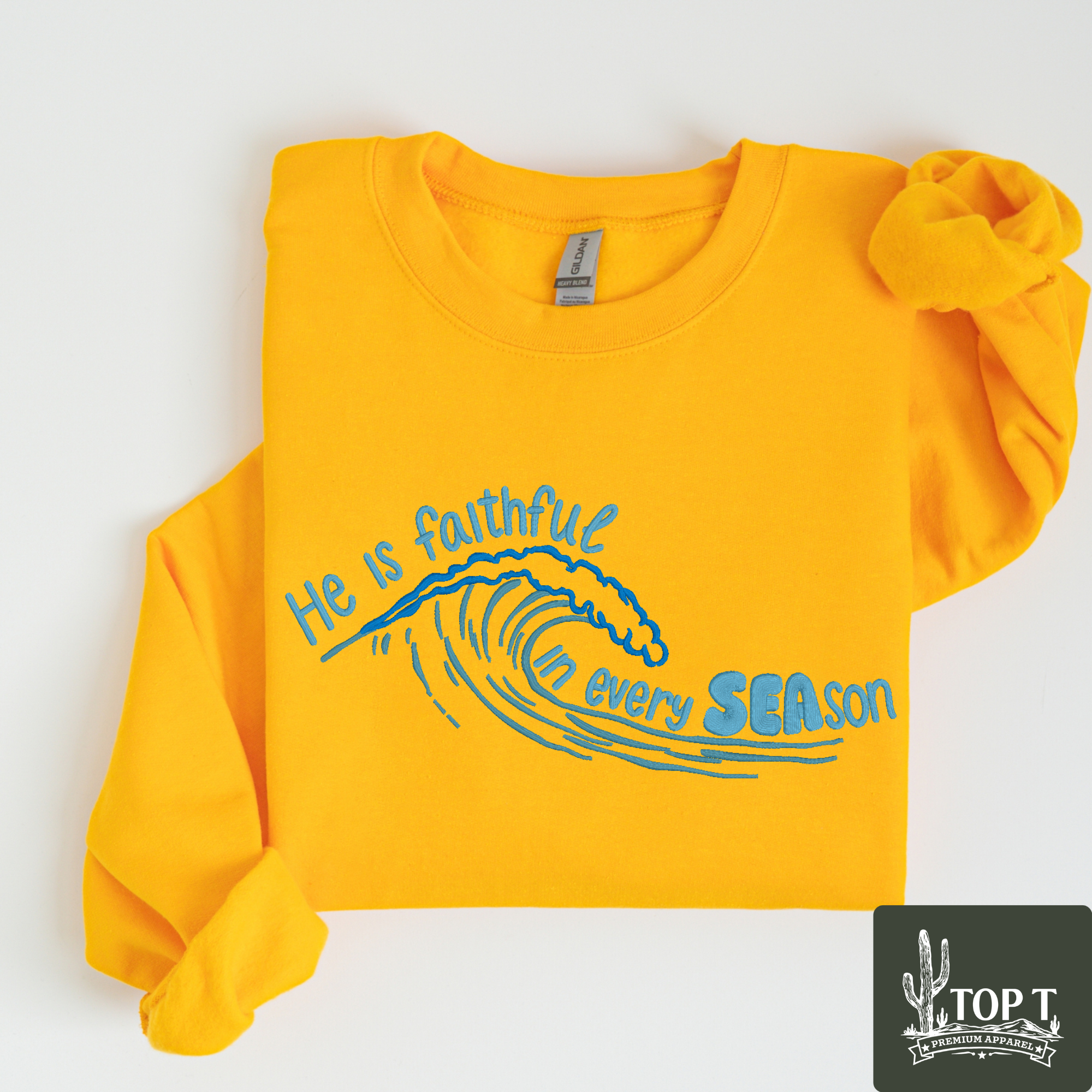 He is Faithful in Every Season **Embroidered Crewneck**