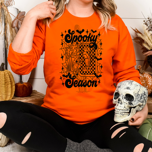 Spooky Season On **Screen Print Transfer** Black ink