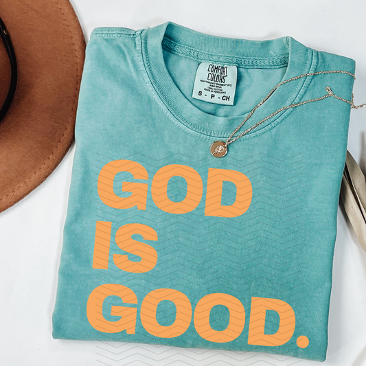 God is Good  orange **DTF Transfer**