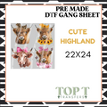 Cute Highland **Pre Made DTF Gang Sheet**