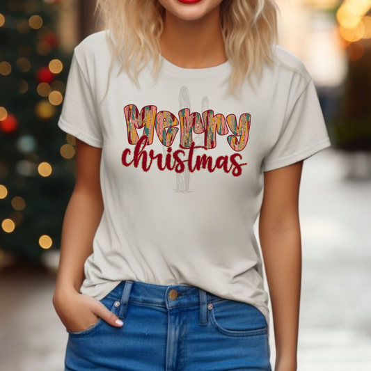 Brushstroke Merry Christmas **DTF Transfer**