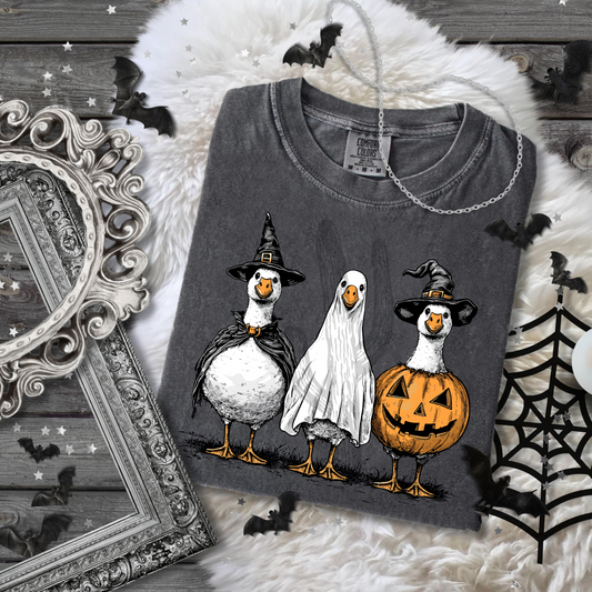 Spooky Geese - Comfort Color Graphic Tee