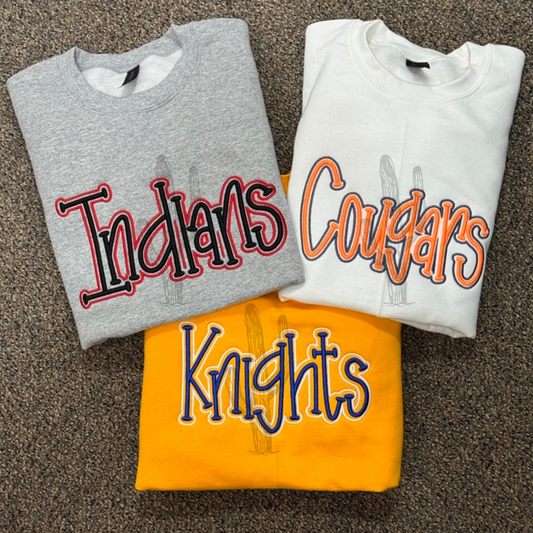 Wholesale **CUSTOM**  3D Puff Embroidery Crewneck