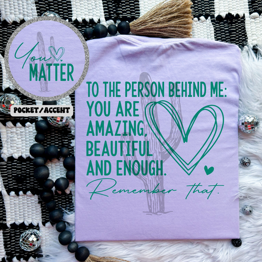 You Matter - 2 part print - **Screen Print Transfer** Teal ink