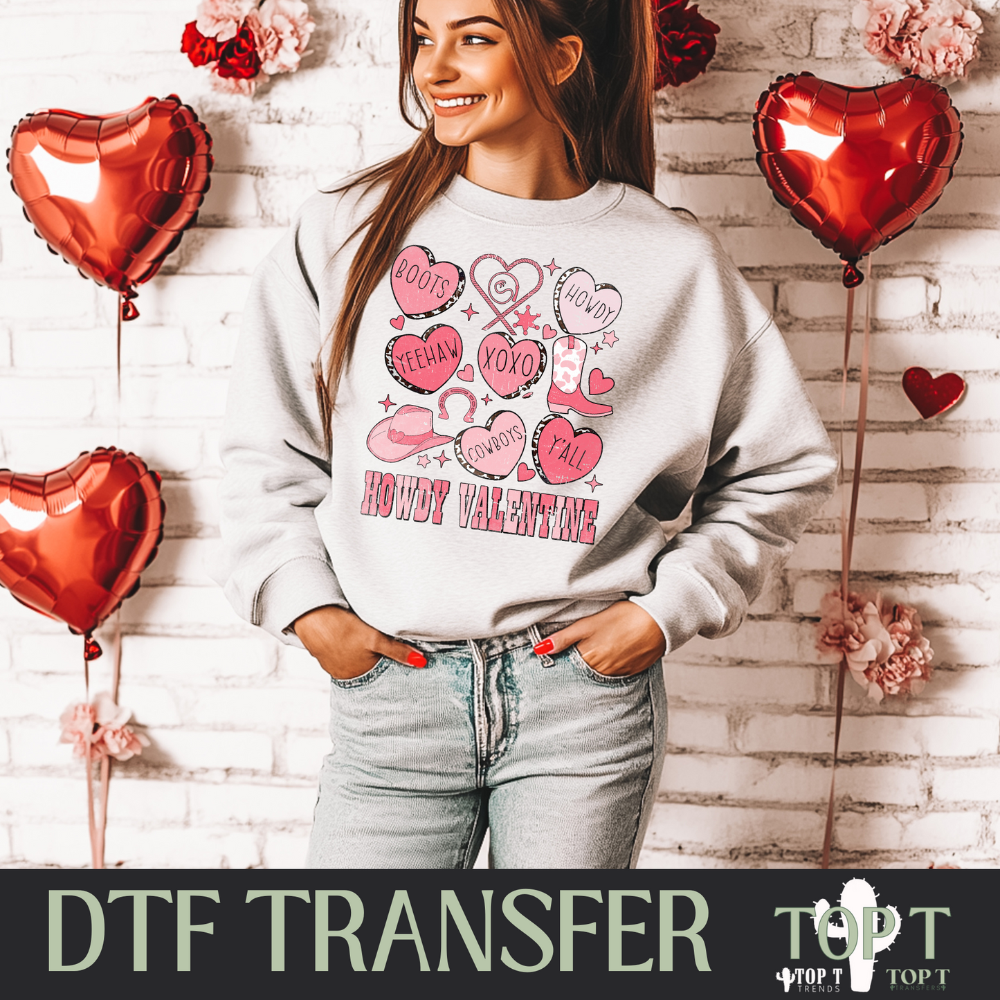 Howdy Valentine I DTF Transfer I 2-5 Business Day TAT