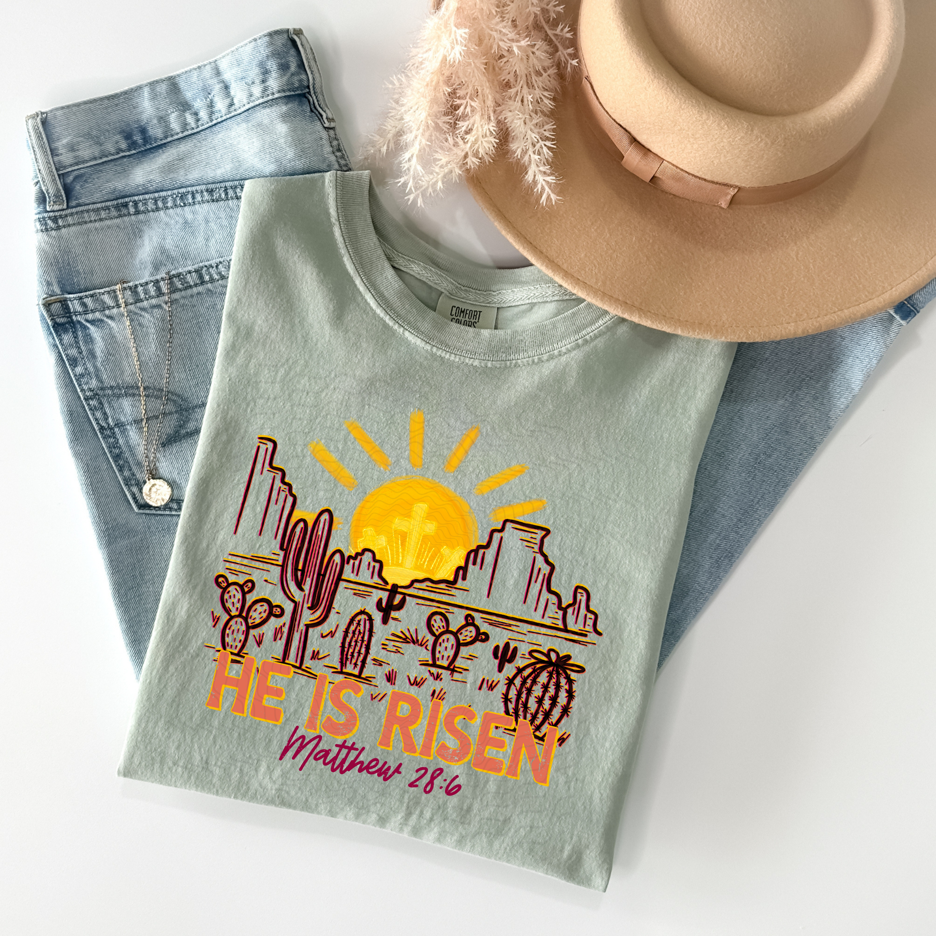 Western He is Risen **DTF Transfer**