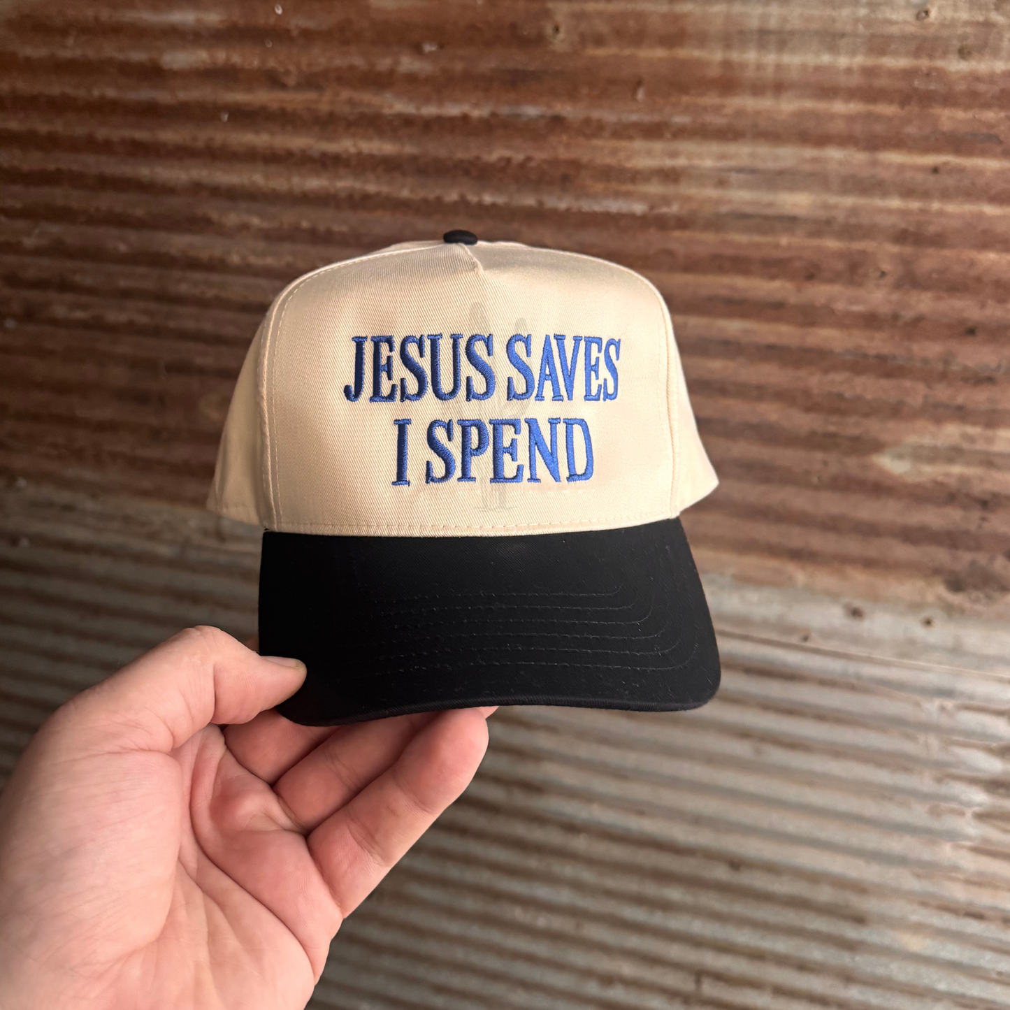 Jesus Saves I Spend Otto Hat Wholesale  - Embroidered Hat