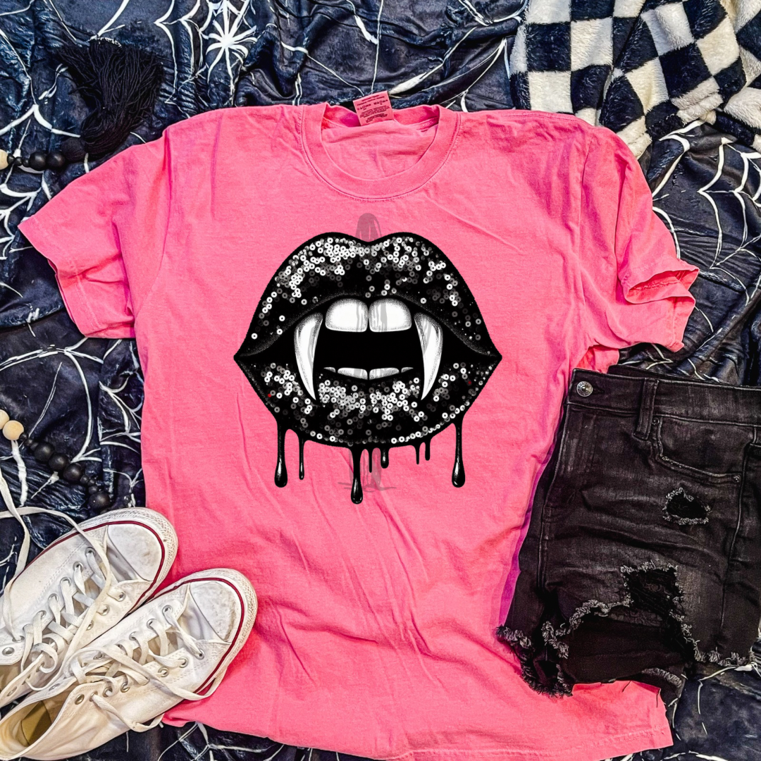 Faux Sequin Fangs **DTF Transfer**